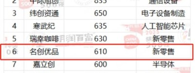 名创优品MINISO荣登胡润中国500强TOP10